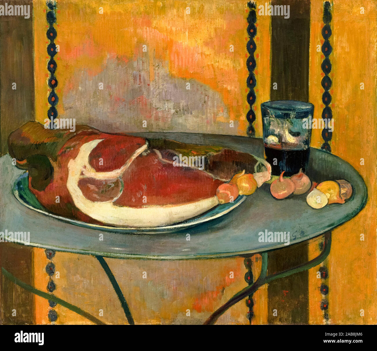 Paul Gauguin, der Schinken, Stilleben Malerei, 1889 Stockfoto