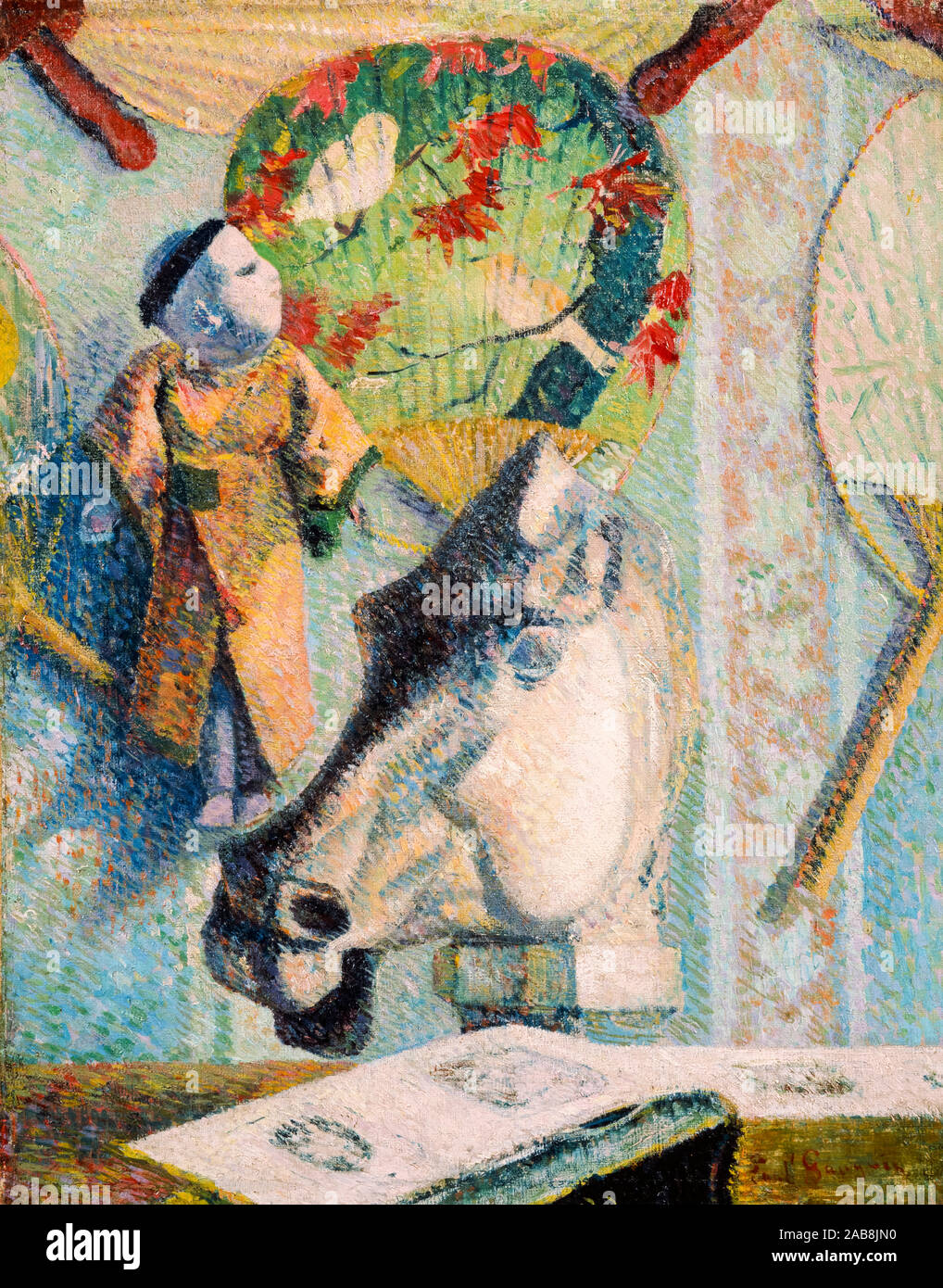 Paul Gauguin, Stillleben mit Pferdekopf, Malerei, 1886 Stockfoto