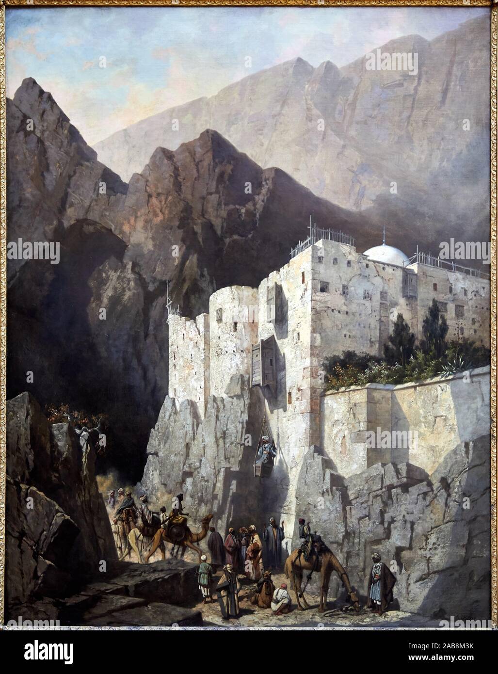 ''' Das Kloster der heiligen Katharina am Berg Sinai (Ägypten)'', 1845, Adrien Dauzats, Musée du Louvre, Paris, Frankreich, Europa Stockfoto
