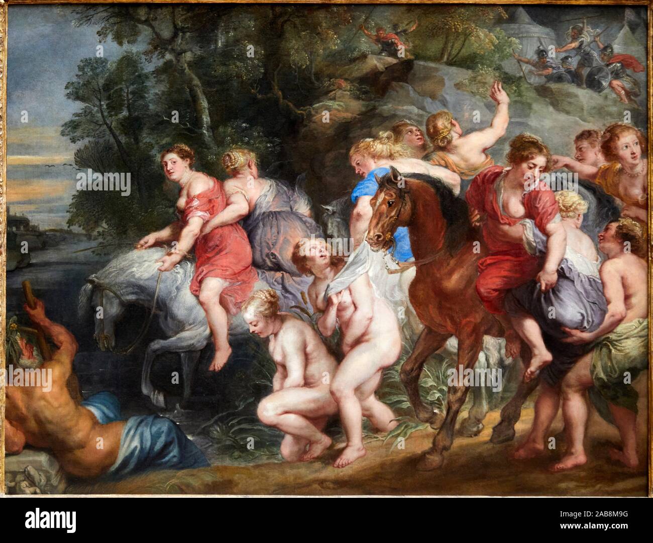 '''Clelia überqueren den Tiber'', 1635, Pierre Paul Rubens et Atelier, Musée du Louvre, Paris, Frankreich, Europa Stockfoto
