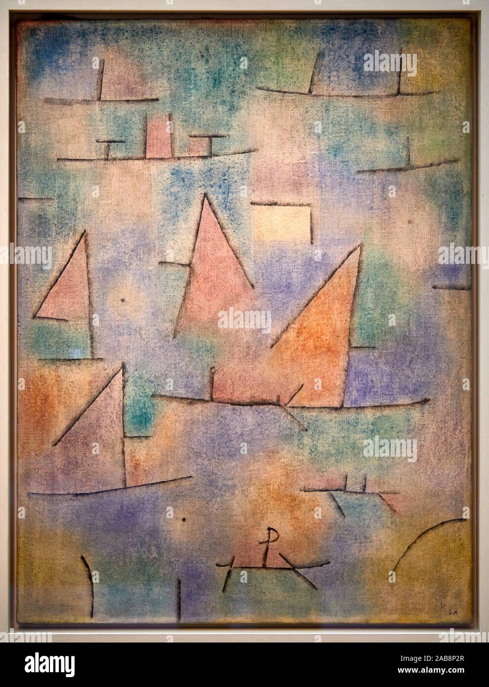 '''Hafen mit Segelschiffen'', 1937, Paul Klee, Centre Pompidou, Paris, Frankreich, Europa Stockfoto