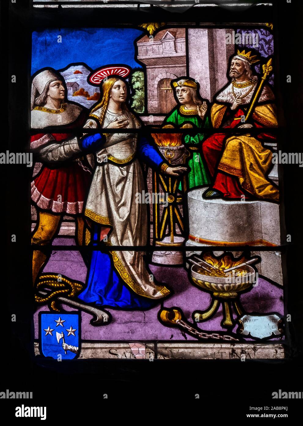Frankreich, Normandie, Eure et Loir, Geschichte: Kirche St. Pierre in Dreux: Sainte Clotilde, Ehefrau von König Chlodwig Stockfoto