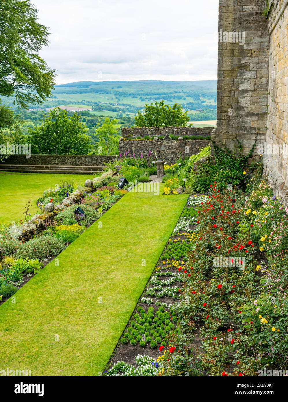 Queen Anne Garten, Schloss Stirling, Schottland, Großbritannien Stockfoto