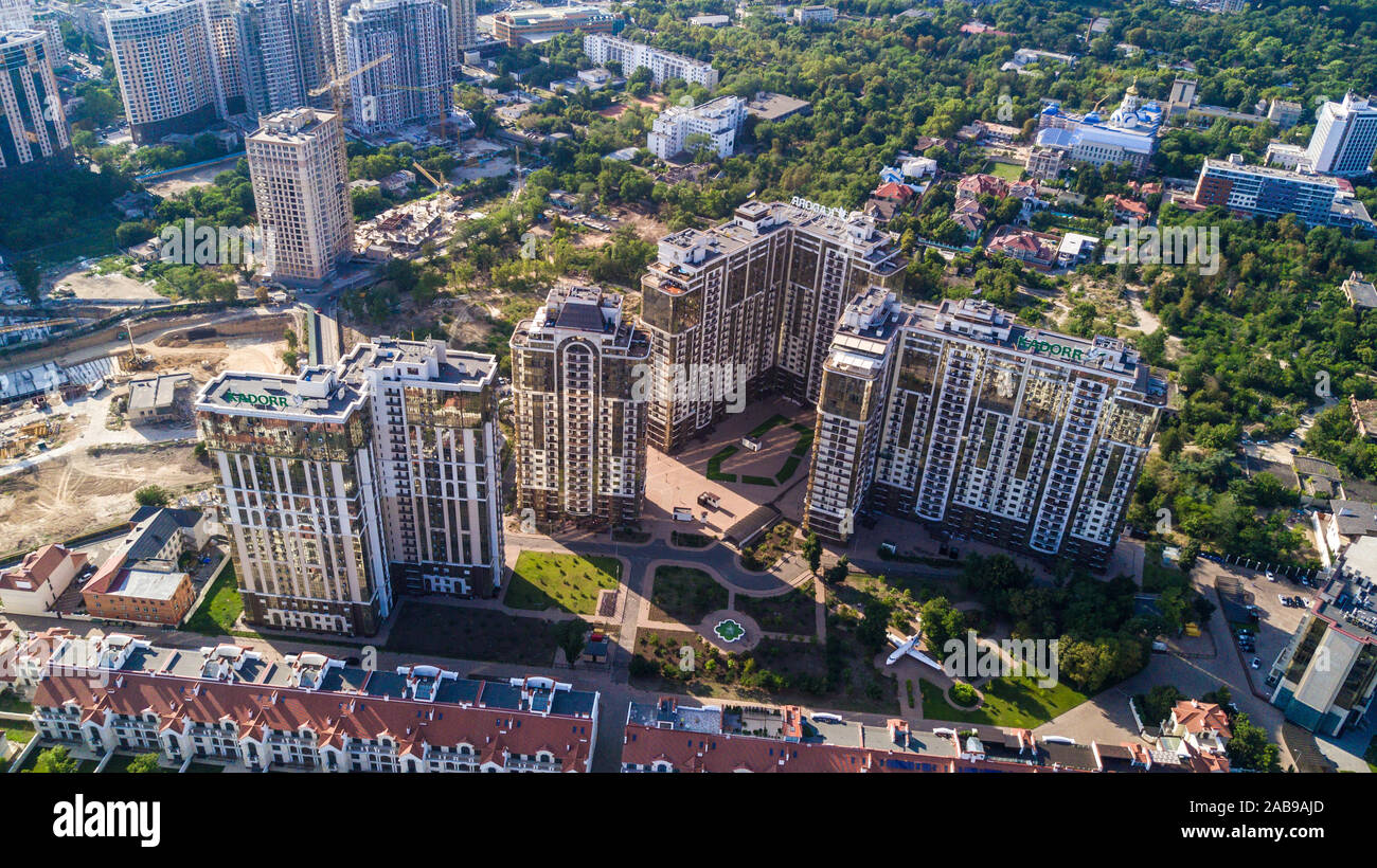 Luftaufnahme von Odessa Stadt Altstadt Zentrum in der Ukraine Stockfoto