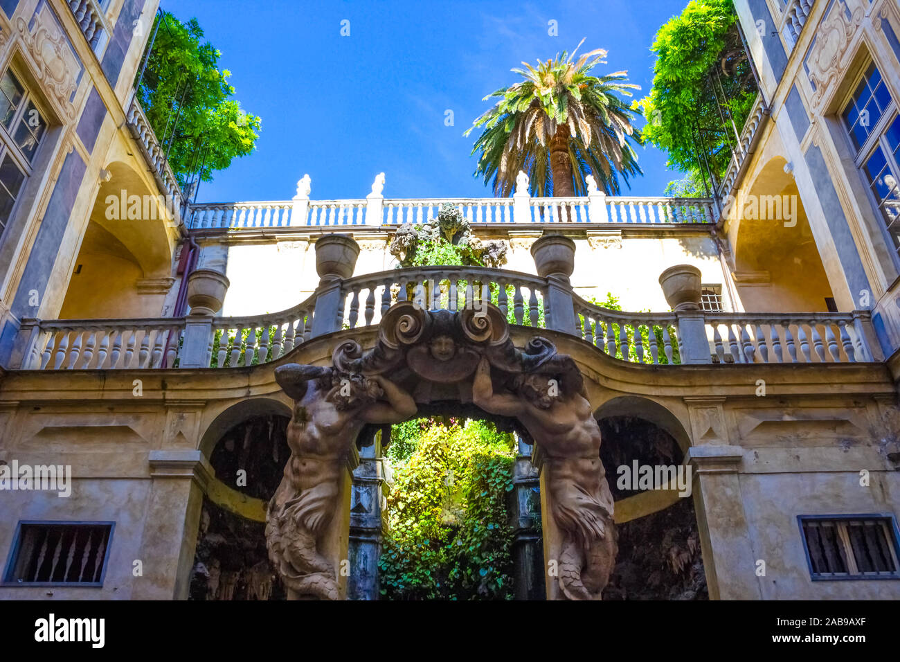 Palazzo Lomellino di Strada Nuova in der Via Garibaldi in Genua Ligurien Stockfoto