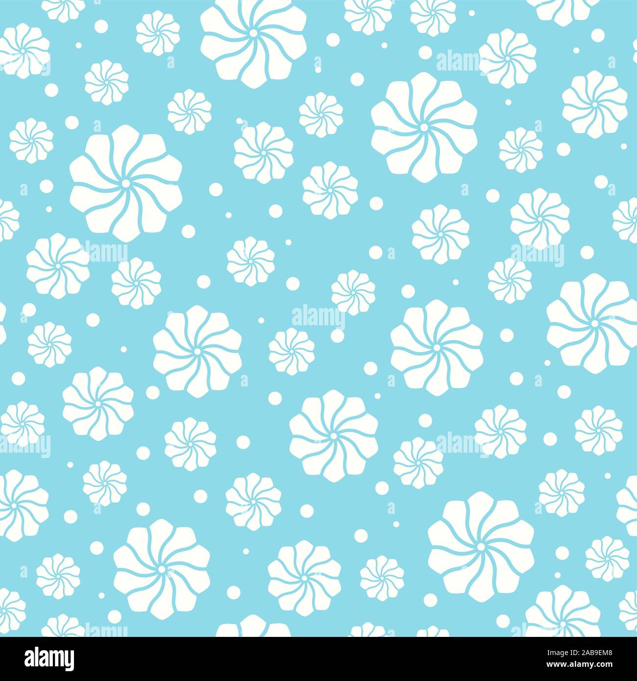 Vektor nahtlose Hintergrundmuster mit abstrakten floralen Elementen. Nahtlose Textur Design mit blume Kreise und Punkte. moderne Muster für Stoff text Stock Vektor