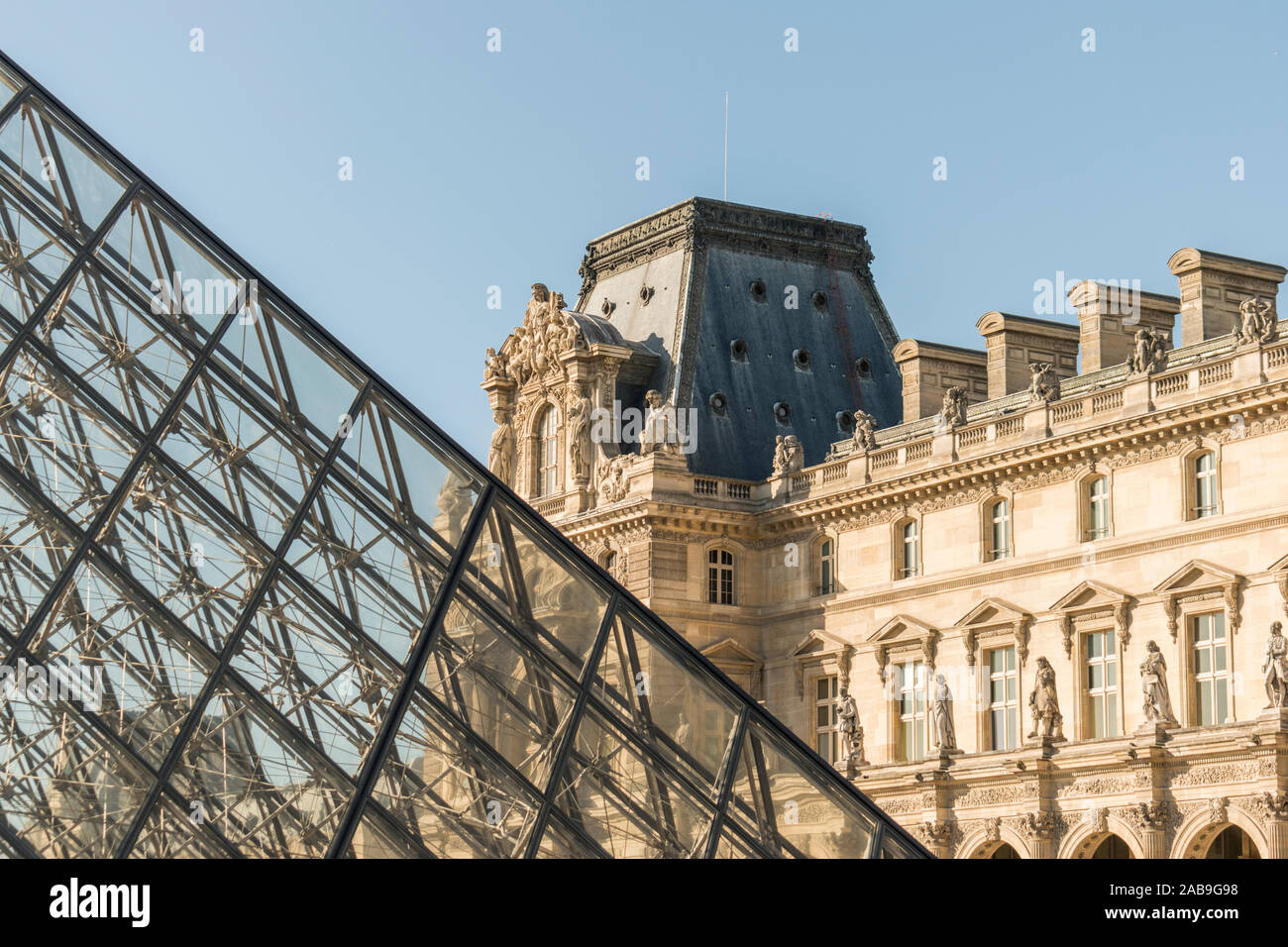 Außenansicht des Musée du Louvre, Paris, Frankreich Stockfoto