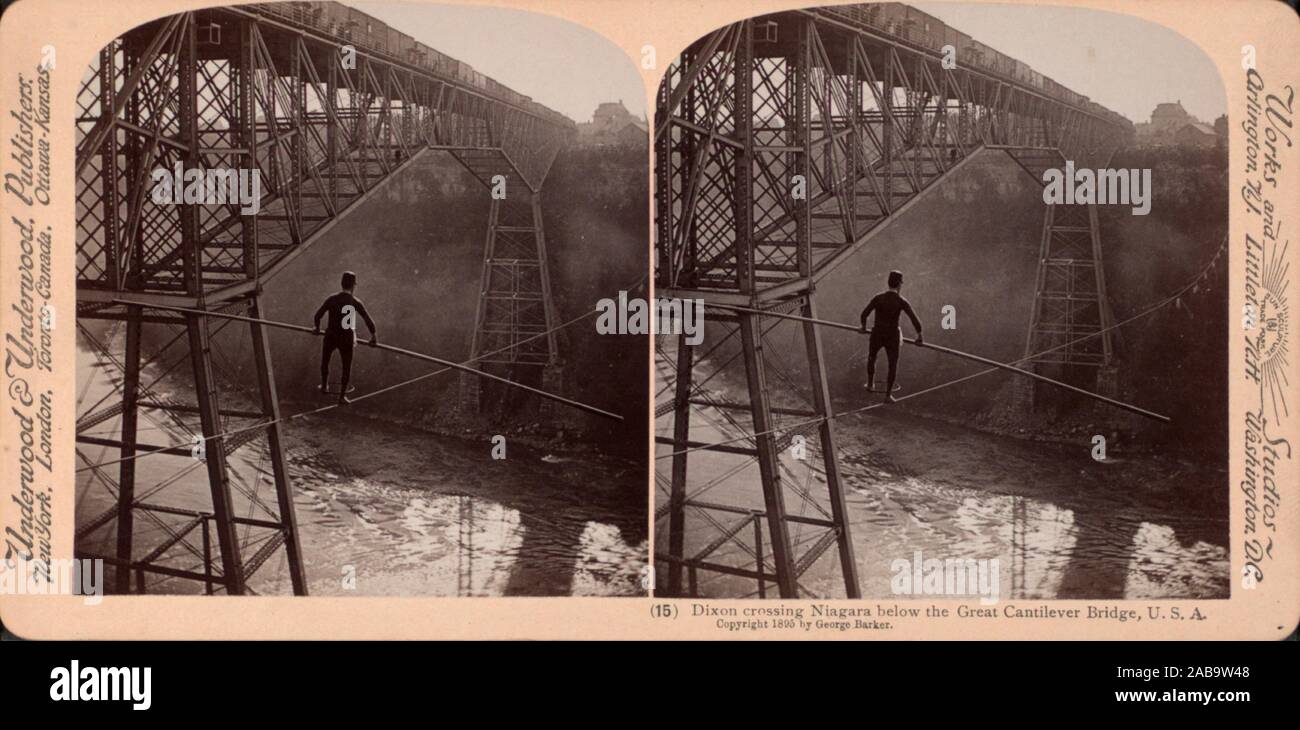 Dixon Kreuzung Niagara unter der großen Brücke, USA Underwood & Underwood (Publisher). Robert N. Dennis Sammlung von stereoskopische Ansichten Stockfoto