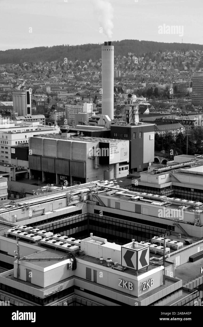 Der Abfall und Recycling Treatment Center der Stadt Zürich Stockfoto