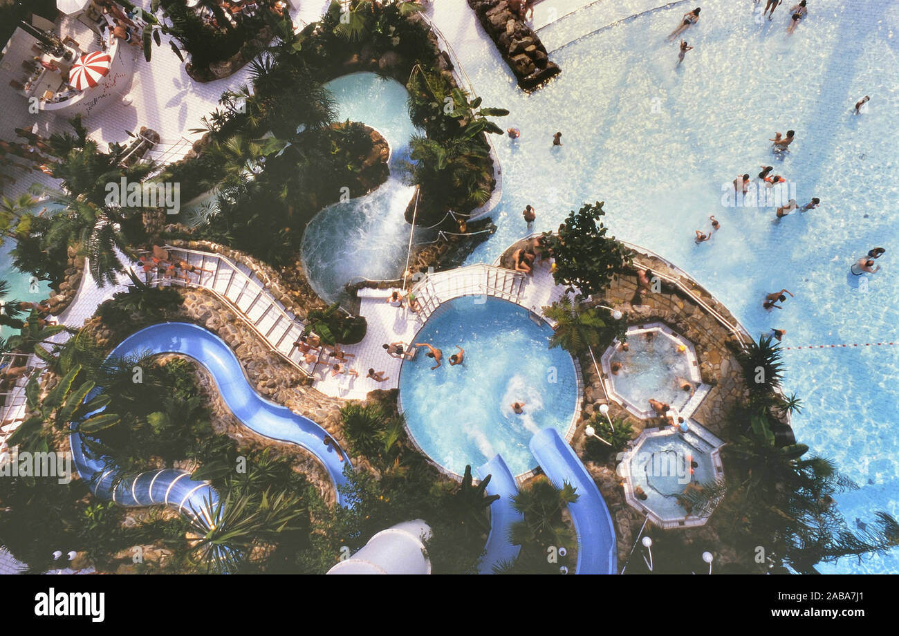 Subtropisches Badeparadies. Sherwood Forest. Center Parcs. Nottingham. England, Großbritannien Stockfoto