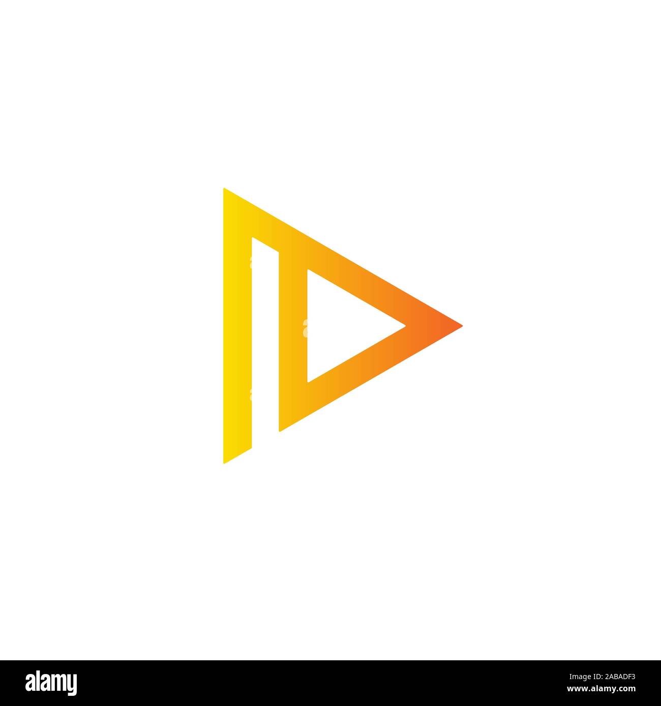 Vektor Symbol wiedergeben. Video application Icon Design vorlage. Musik Player. Line Art. Papier origami Sammlung. Application Icon Design für Telefon. Materia Stockfoto