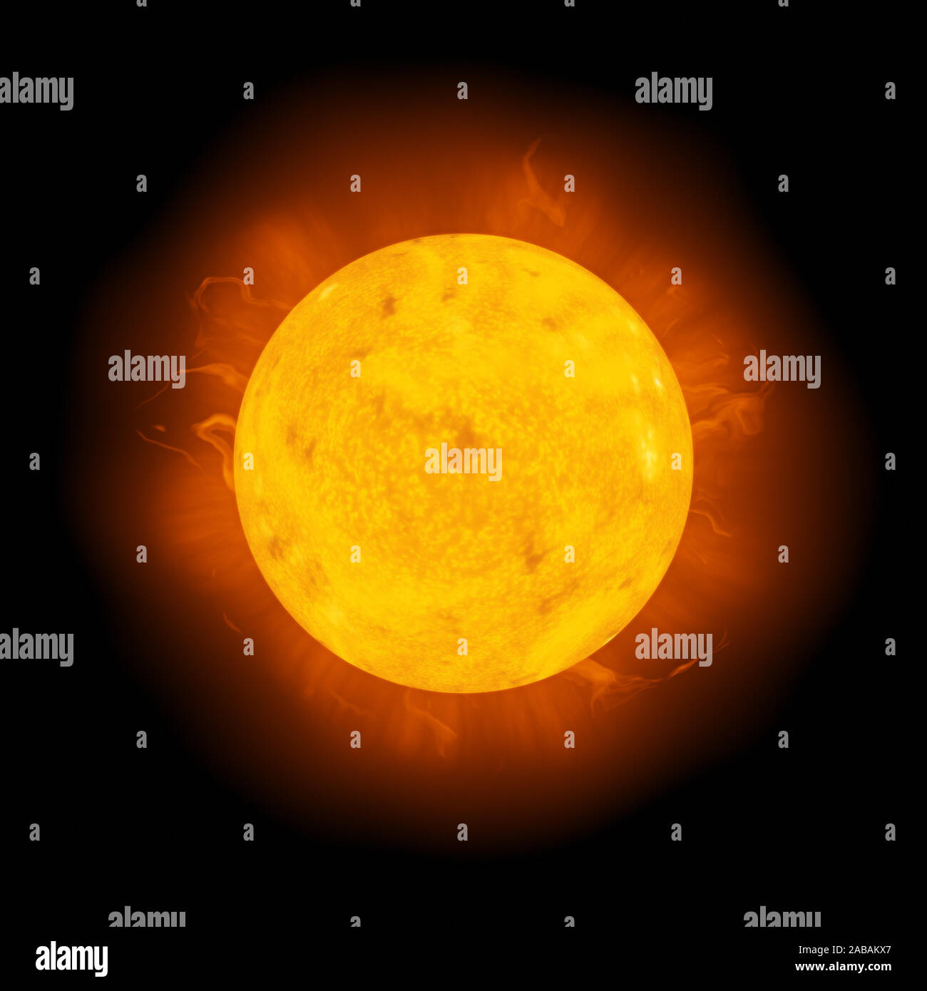 Eine Modus Aufnahme der Sonne im Weltall Stockfoto