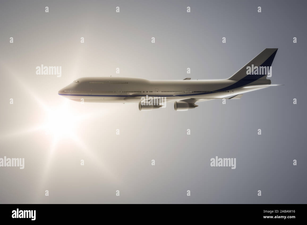 Ein Flugzeug in der Luft Stockfoto