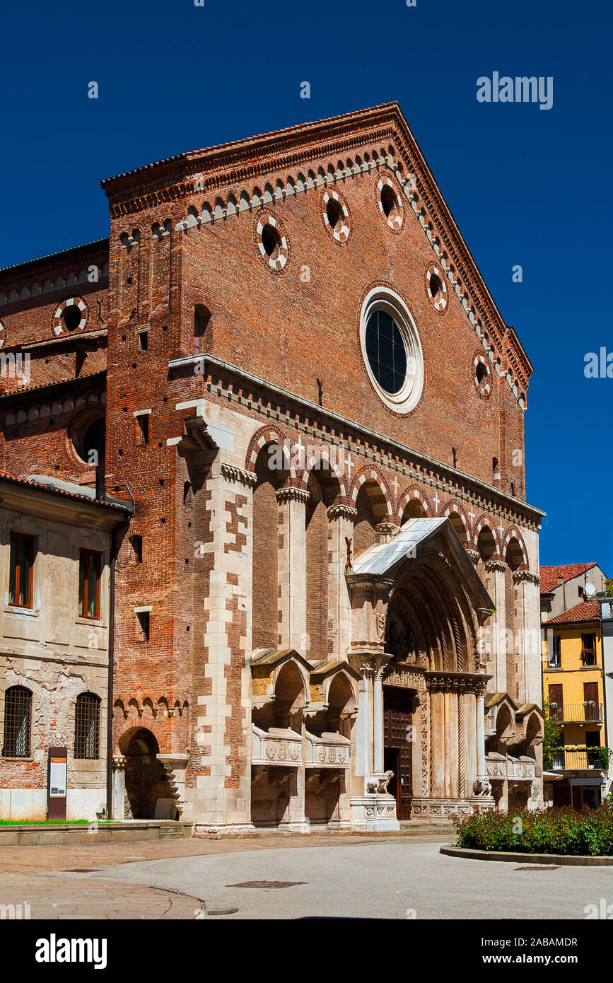St Lawrence mittelalterliche Kirche in Vicenza, errichtet im 13. Jahrhundert in der italienischen Gotik Stockfoto