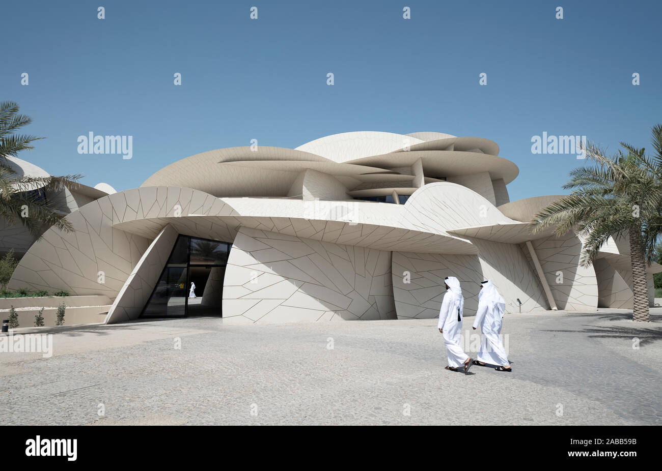 Ansicht der neuen nationalen Museum von Katar in Doha, Katar. Architekt Jean Nouvel. Stockfoto