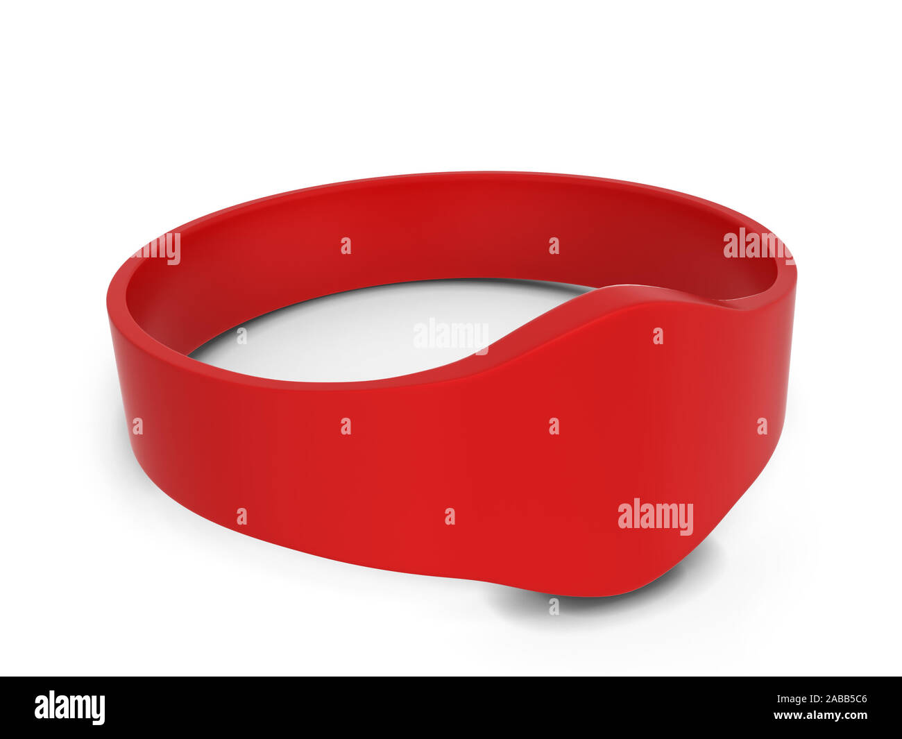 Rfid-Armband. 3d-Abbildung auf weißem Hintergrund Stockfoto