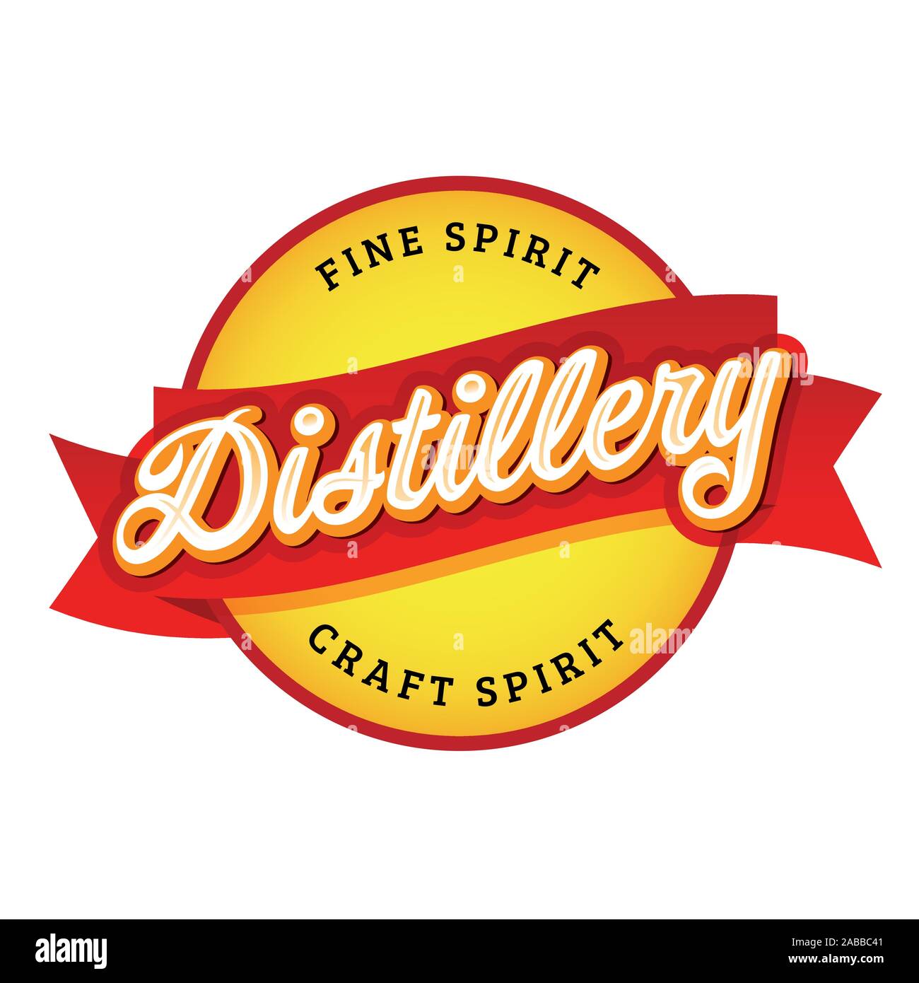 Distillery feinen Geist vintage Sign Label Stock Vektor