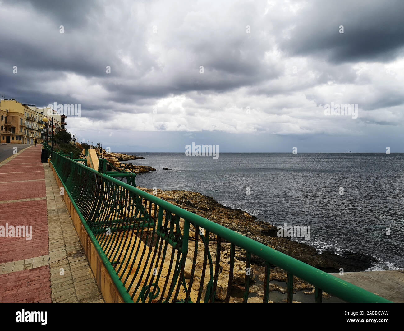 Marine vor dem Sturm in Marsaskala, Malta Stockfoto