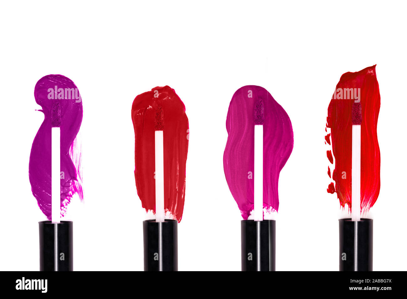 Flüssige Lippenstift isolieren auf einem weißen Hintergrund. Lip Gloss. Stockfoto
