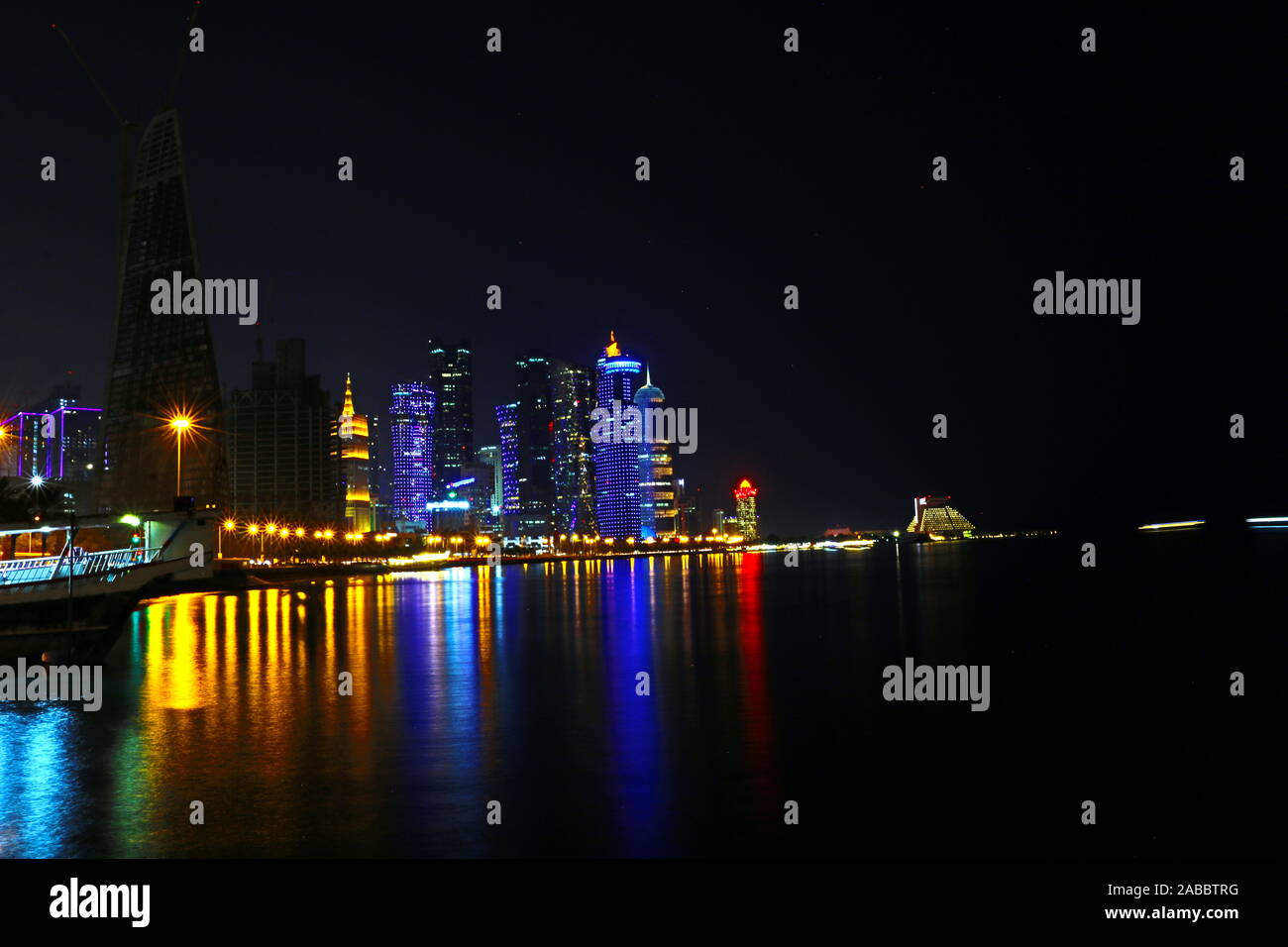 Skyline Katar Stockfoto