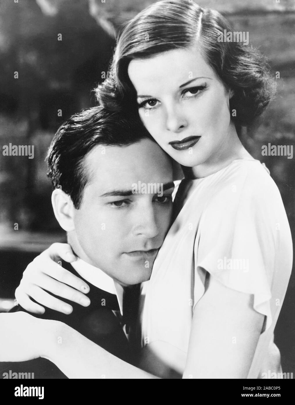 Einen SCHEIDEBRIEF, von links: David Manners, Katharine Hepburn, 1932 Stockfoto