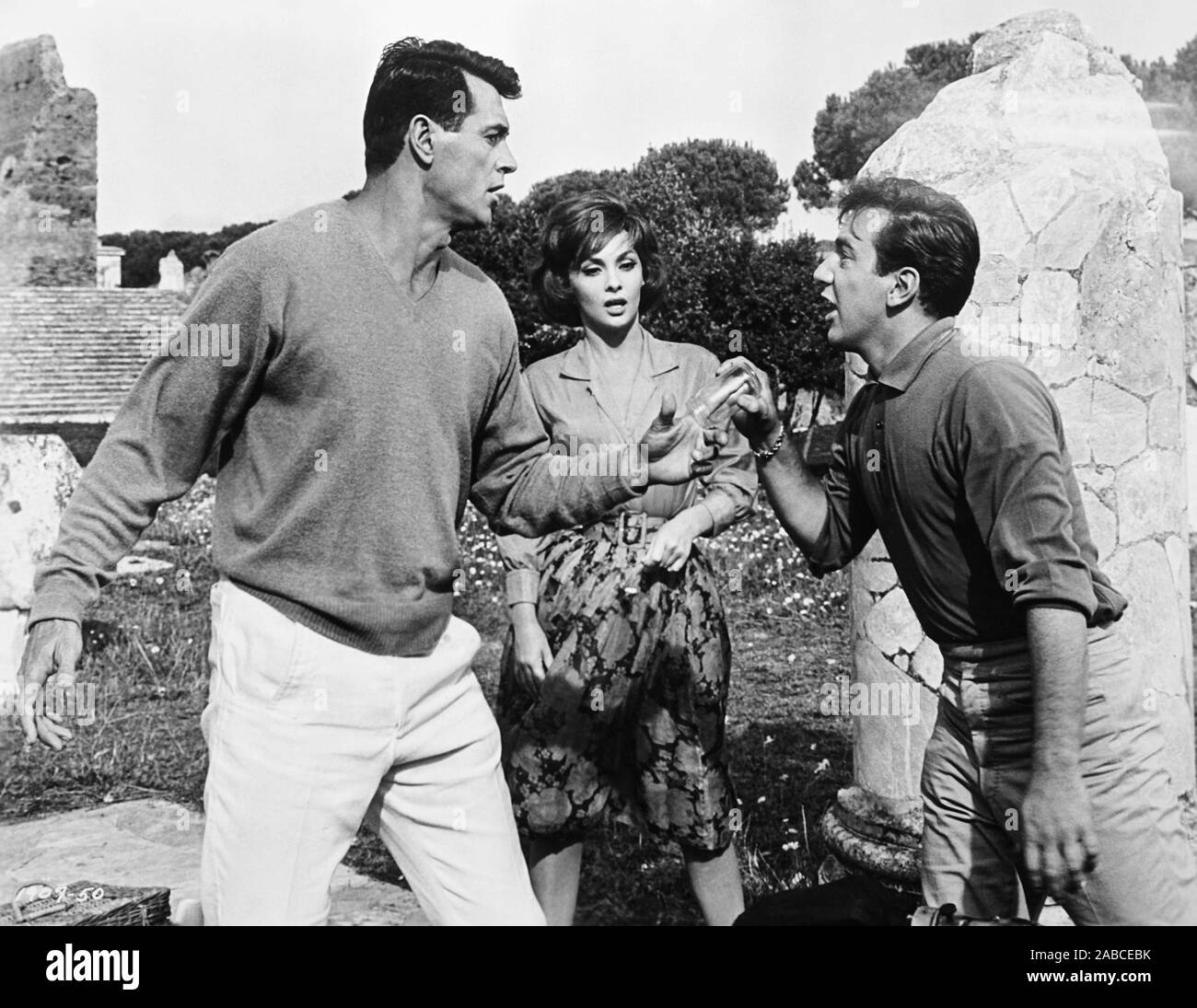 SEPTEMBER, von links: Rock Hudson, Gina Lollobrigida, Bobby Darin, 1961 Stockfoto