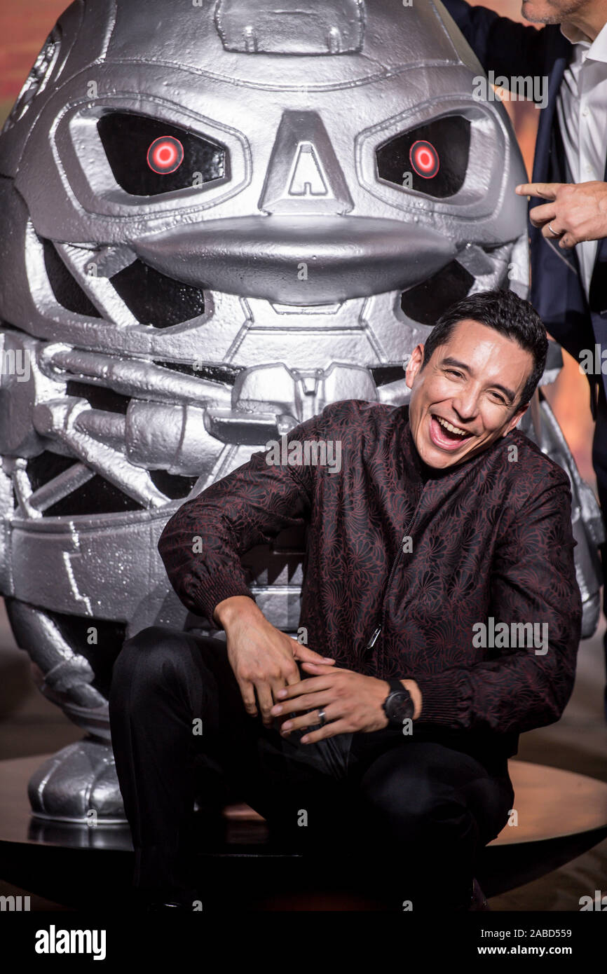 Amerikanische Schauspieler Gabriel Luna besucht die Release Konferenz für 'Terminator: dunkles Schicksal" in Peking, China, 23. Oktober 2019. Stockfoto