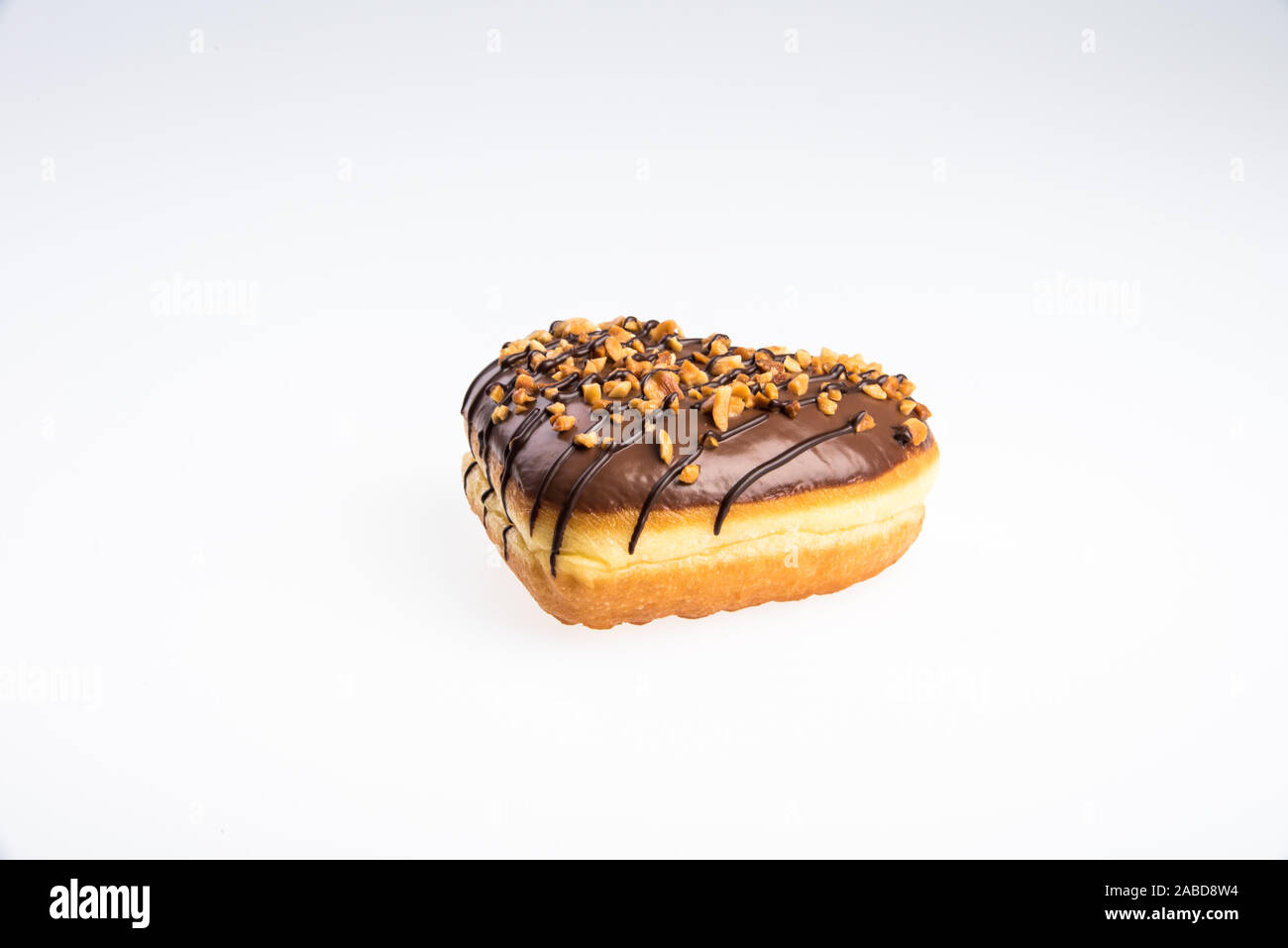 Donut oder Herzförmige Donut auf einem Hintergrund neue Stockfoto