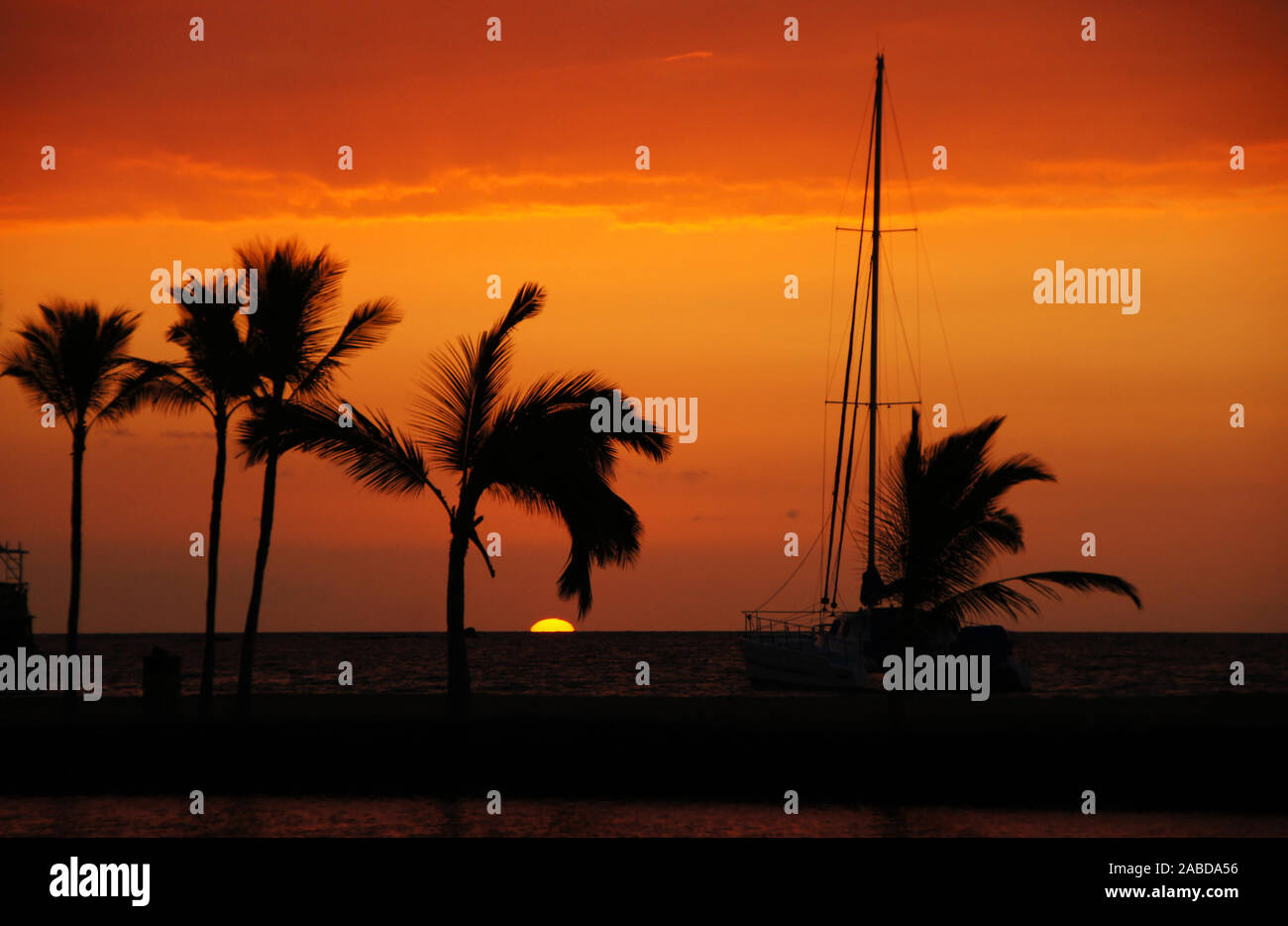 Hawaii ist eine Inselkette im Pazifischen Ozean und seit 1959 der 50. Bundesstaat der Vereinigten Staaten. Stockfoto