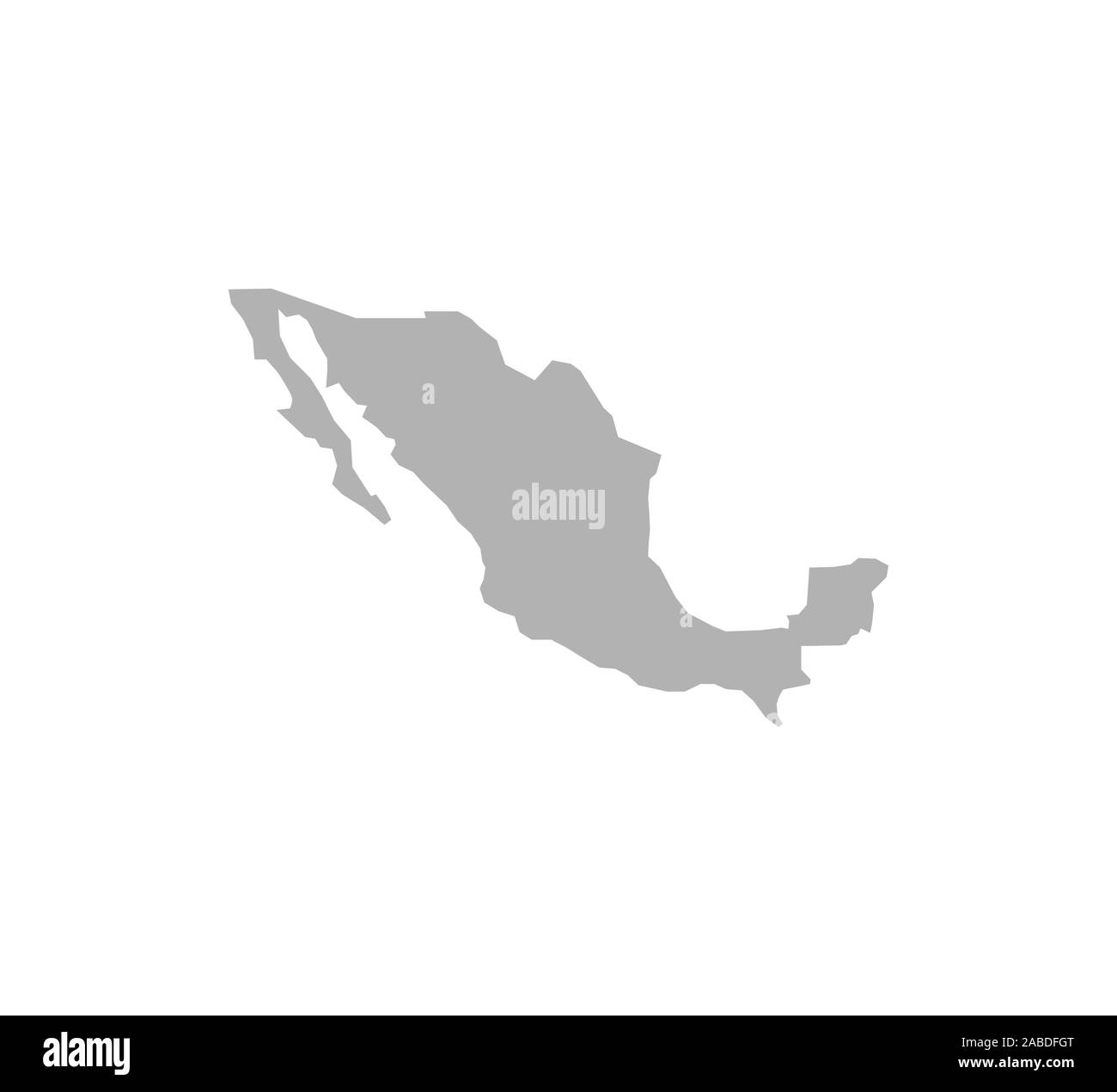 Mexiko auf weißem Hintergrund. Vector Illustration. Grau Stock Vektor