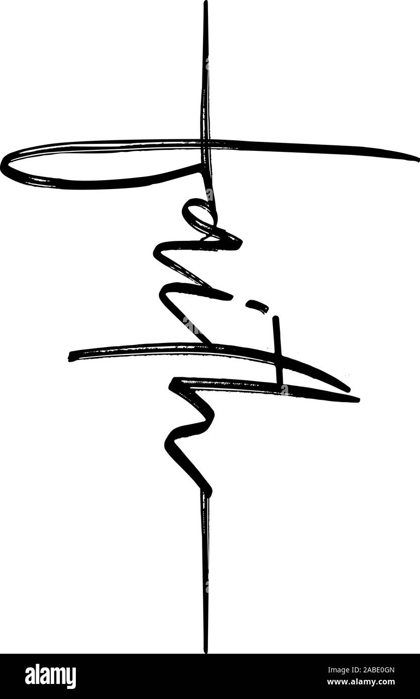 Glauben - Hand Vektor Kalligraphie schrift Text in der Form geschrieben. Christentum Angebot für Design. Typografie Poster. Tattoo. Stock Vektor