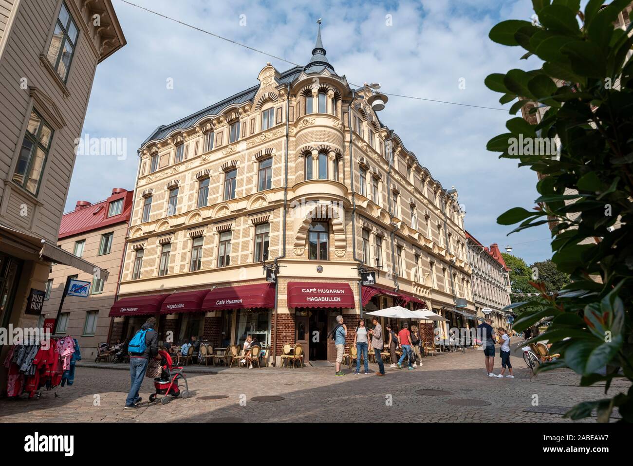 19 Juli 2019, Schweden, Göteborg: Blick auf das Café Husaren im Bezirk Haga, das Café ist sehr berühmt, da es der größte Zimt Schnecken der Welt verkauft. Foto: Stephan Schulz/dpa-Zentralbild/ZB Stockfoto