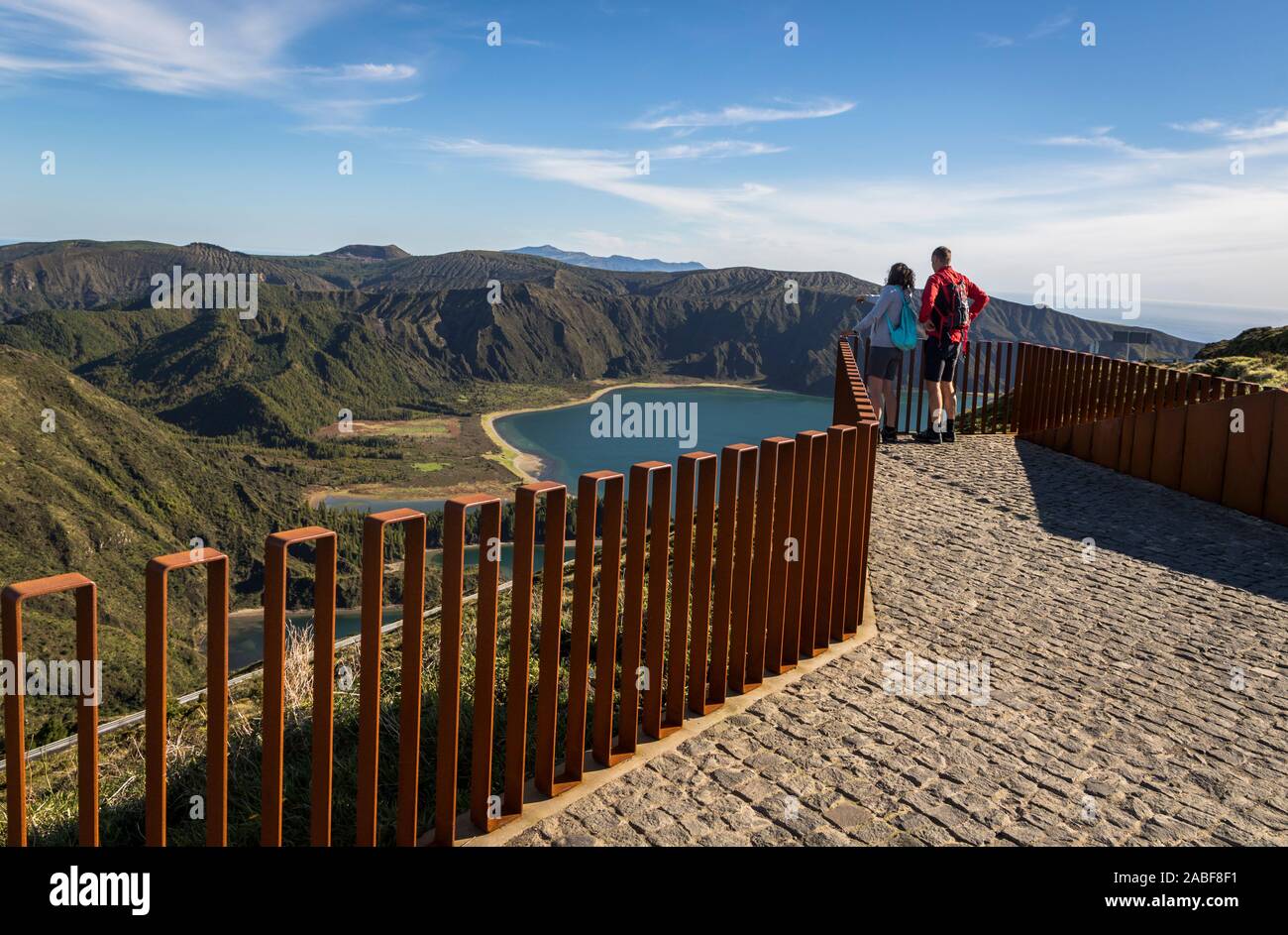 See von Feuer, S. Miguel, Azoren, Portugal Stockfoto