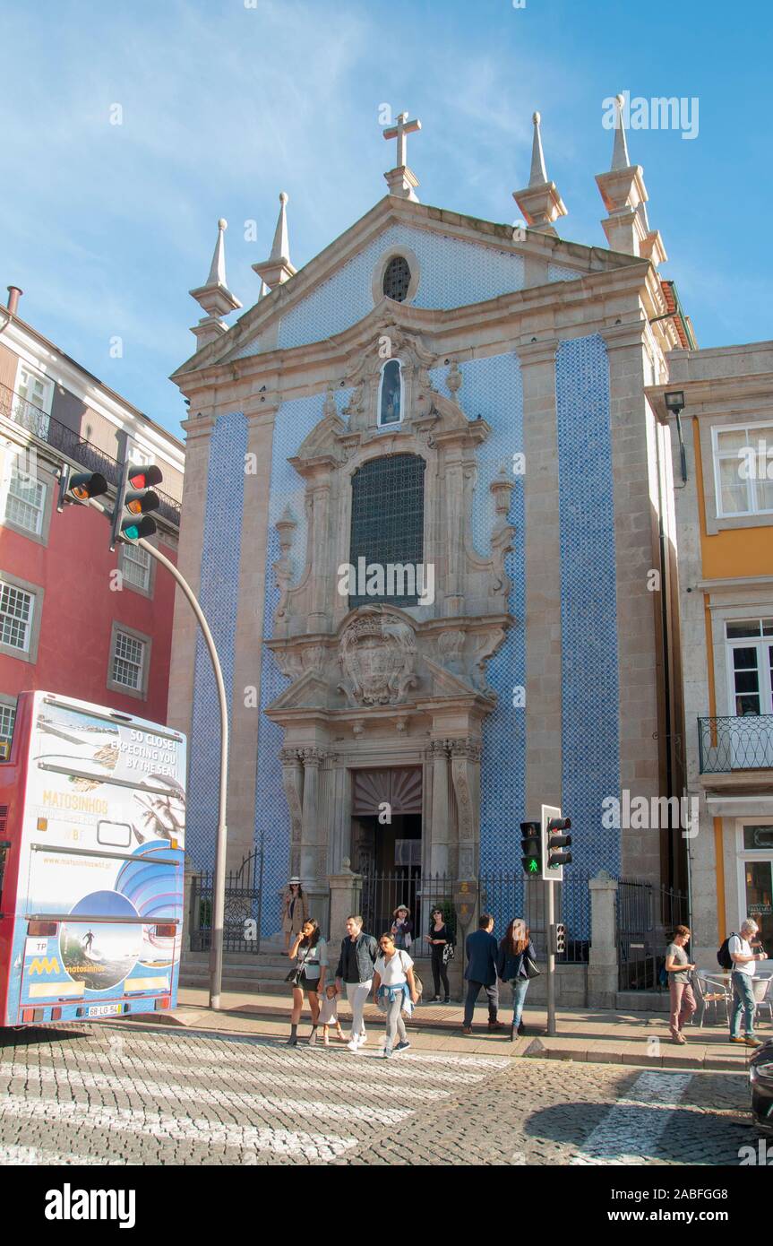 Sao Nicolau Kirche Praca do Infante Dom Henrique, Porto, Portugal Stockfoto