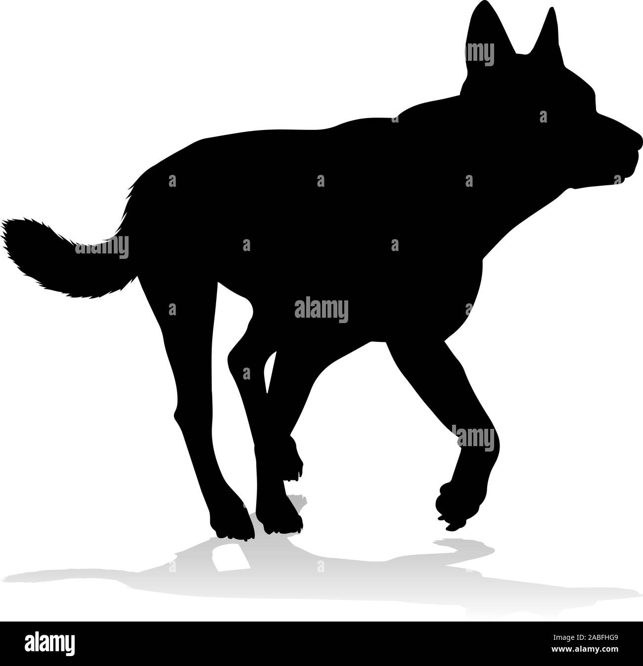 Hund Silhouette Haustier Stock Vektor