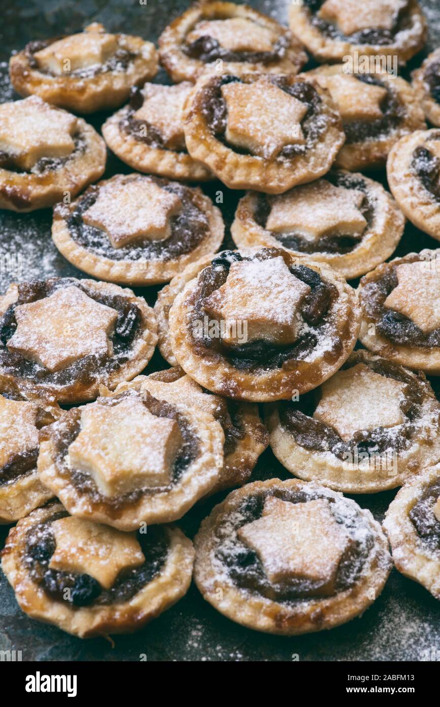 Hausgemachte Weihnachten mince pies Stockfoto