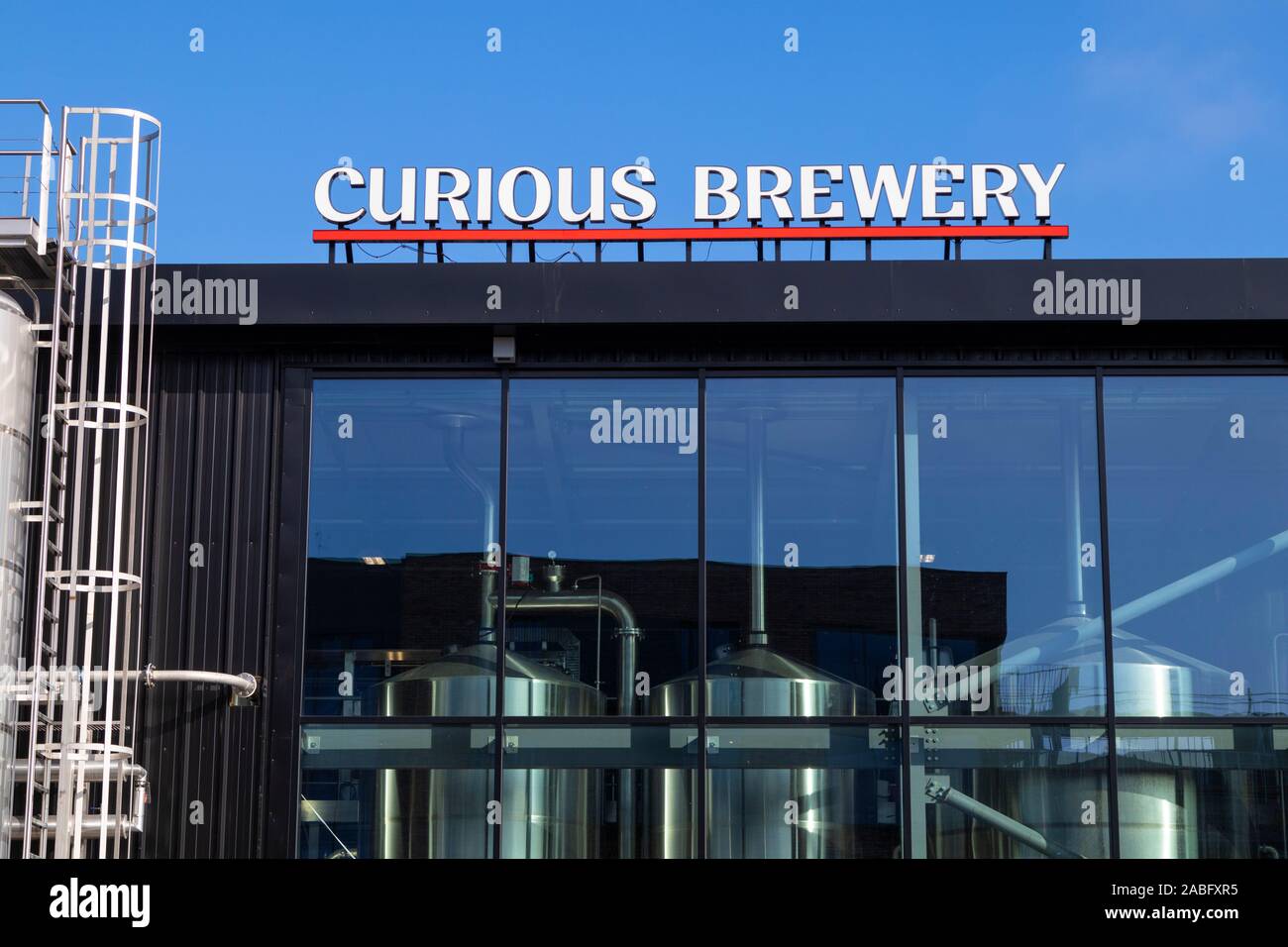 Curious Brauerei, Mikrobrauerei, ashford, kent, großbritannien Stockfoto