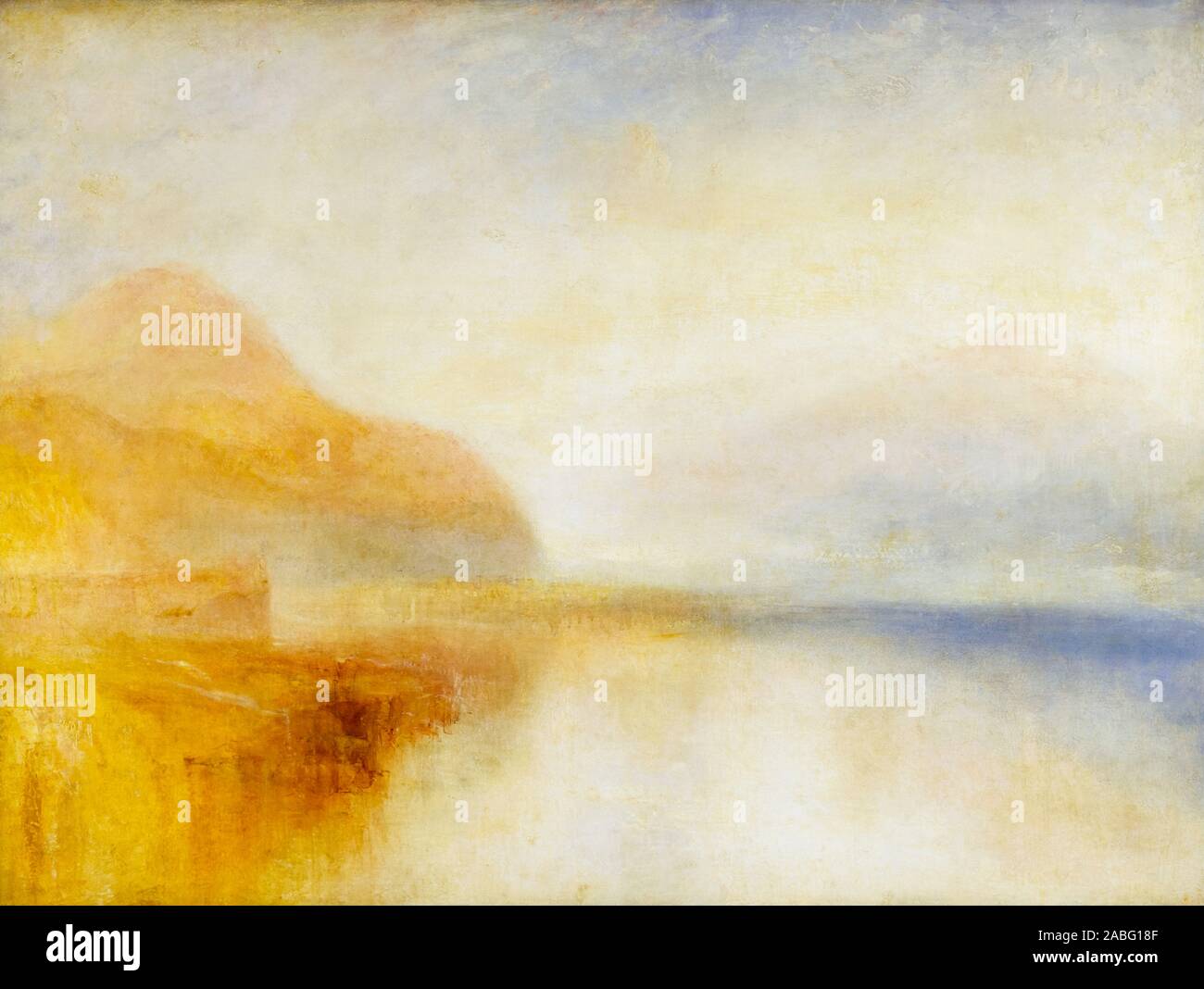 JMW Turner, Inverary Pier, Loch Fyne: Morgen, Landschaftsmalerei, ca. 1845 Stockfoto