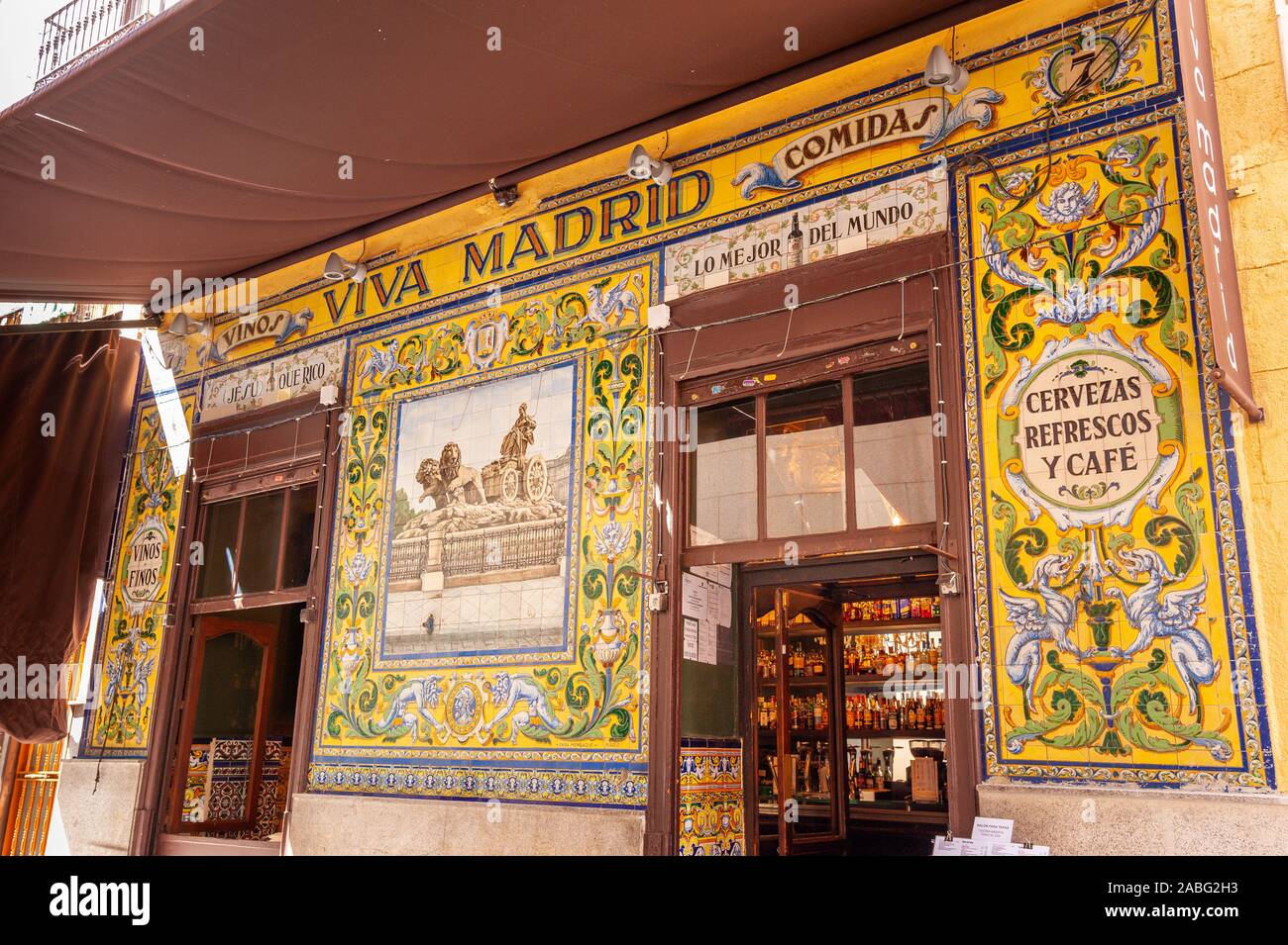 Bar Viva Madrid, Barrio de Las Letras, Madrid, Spanien Stockfoto