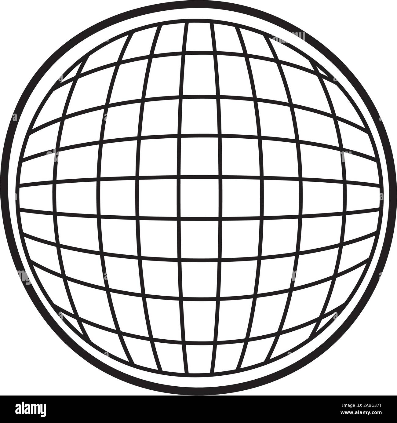 Disco Kugel Design, Party Tanz Musik Nachtleben Nightclub und Unterhaltung Thema Vector Illustration Stock Vektor