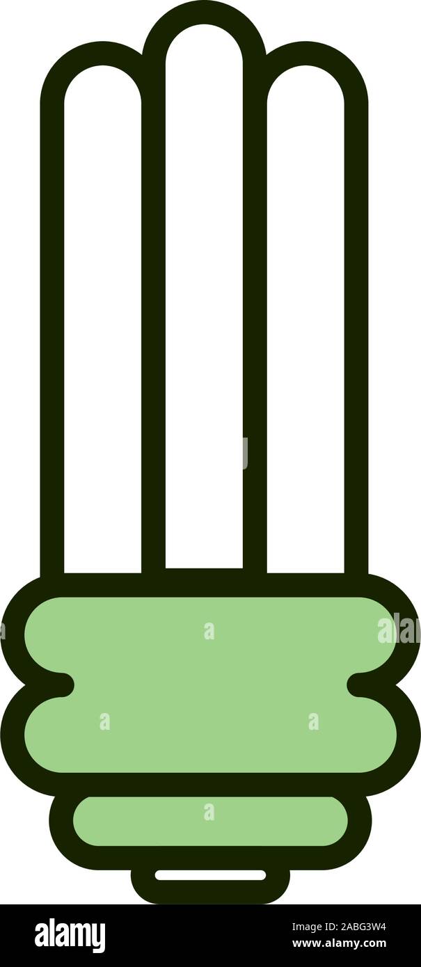 Speichern Glühlampe Umwelt Ökologie Füll- und Vector Illustration Stock Vektor