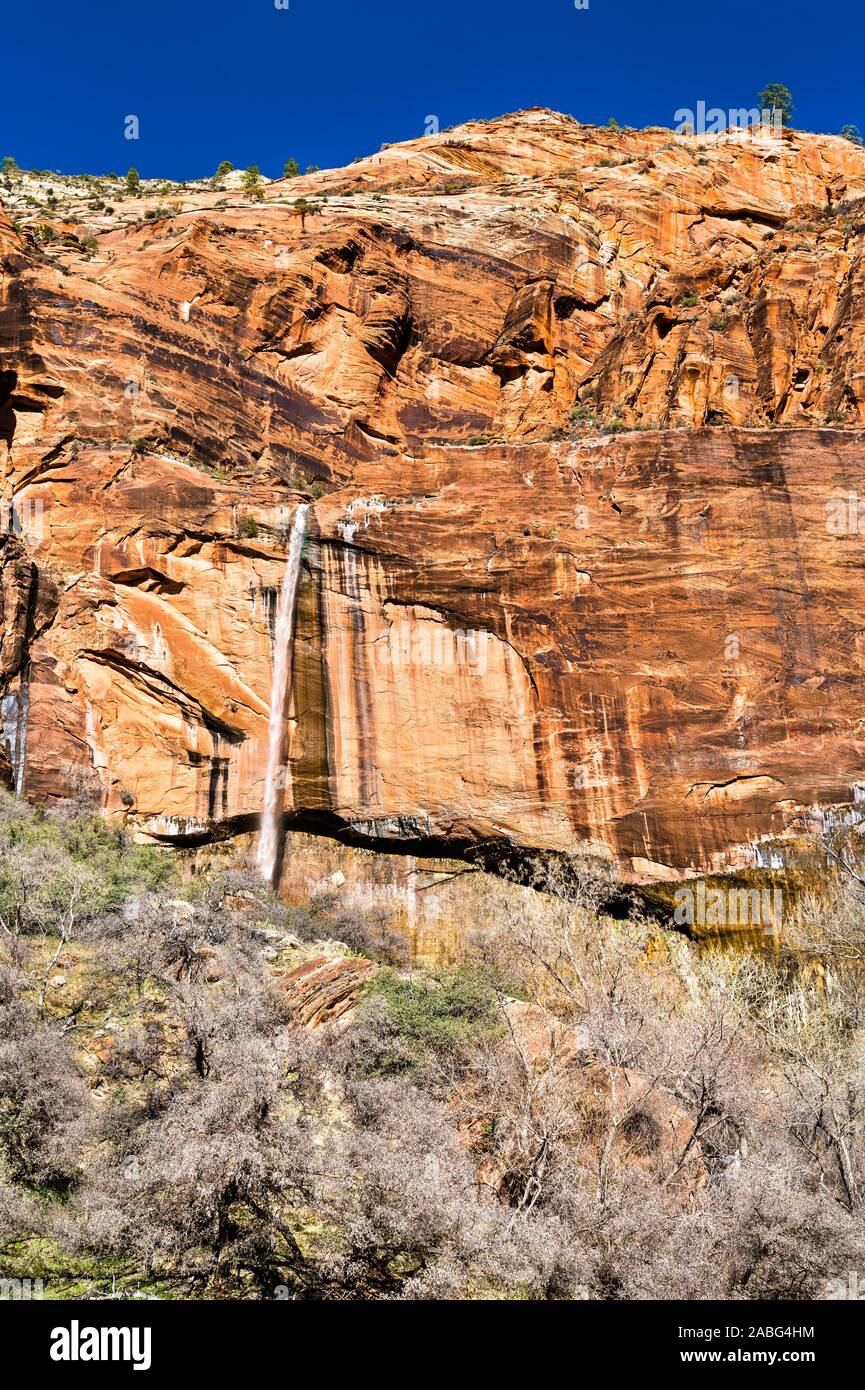 Weeping Rock Wasserfall im Zion National Park Stockfoto