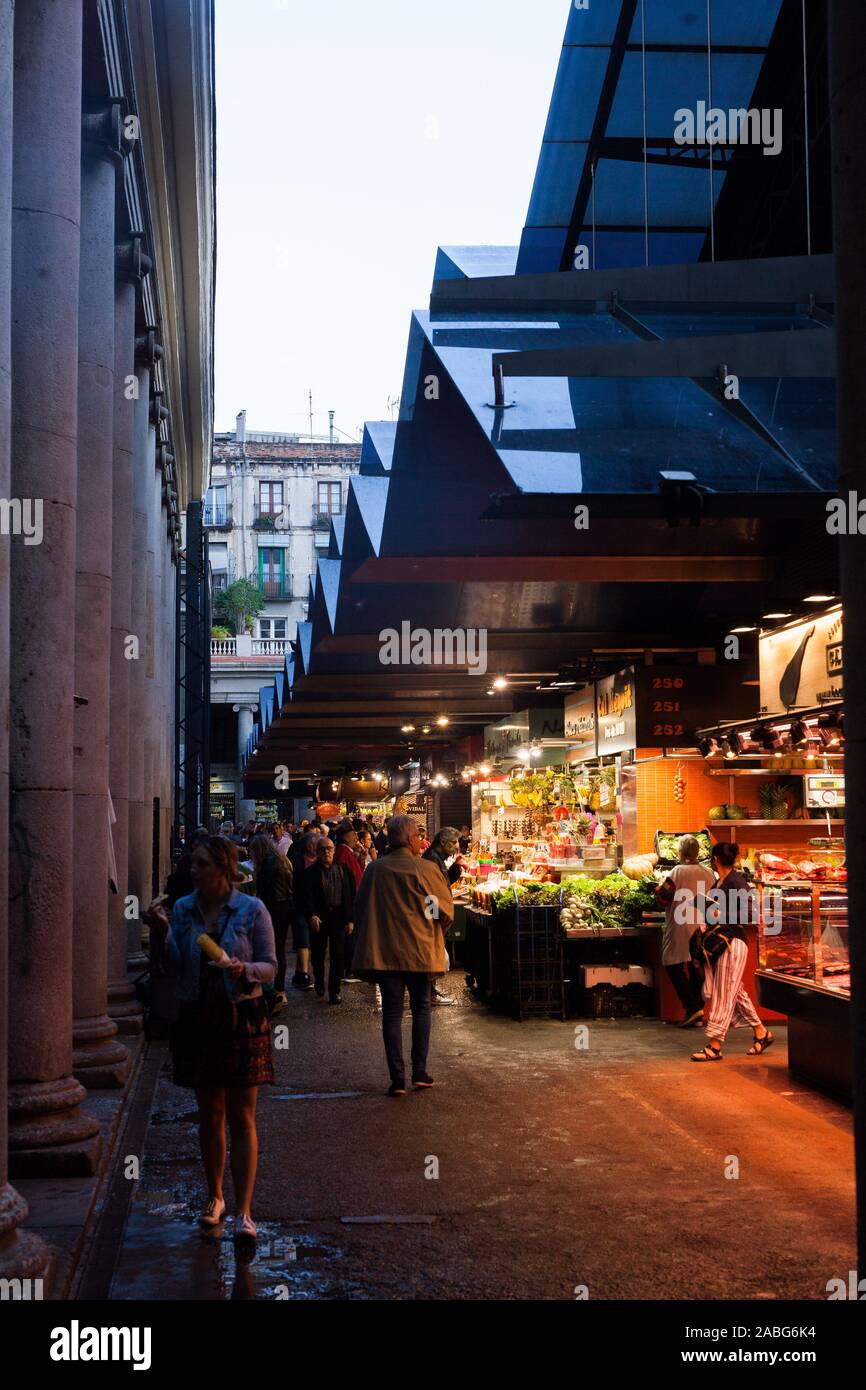 Der Markt La Boqueria, Barcelona. Stockfoto