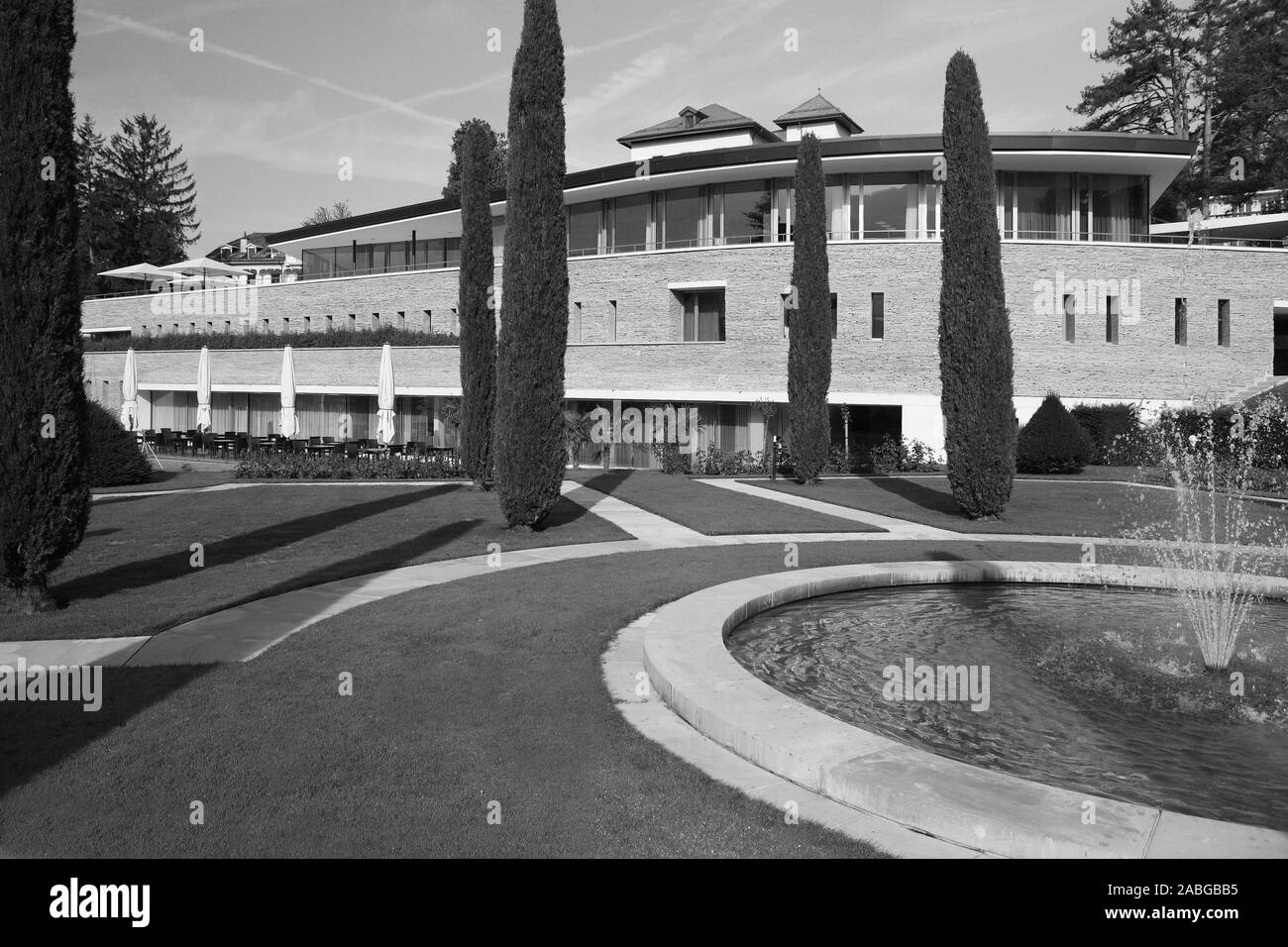 Auf der Oberseite der Schönheit privat Kliniken der Welt ist La Prairie in Clarens-Montreux Hexe bietet eine einzigartige Kombination aus hervorragender / Einrichtungen und Stockfoto