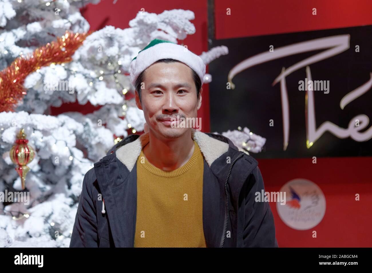 Paris, Frankreich, 20. November 2019. Frederic Chau nimmt am Start des „Peres Noel Verts“ von Secours Populaire Francais in Paris Teil Stockfoto