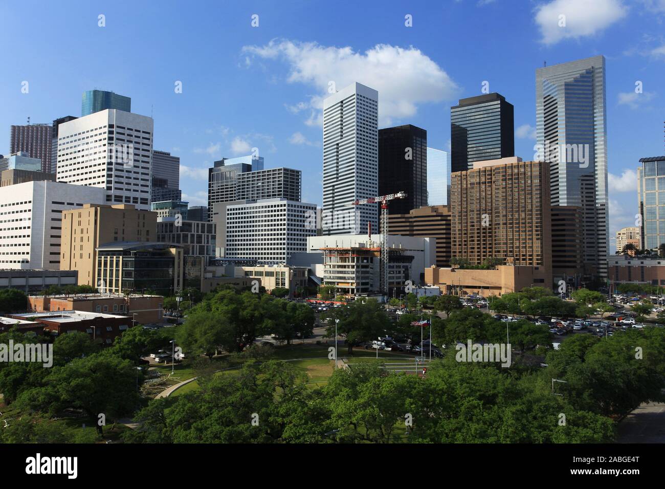 Die Skyline von Houston, Texas Stockfoto