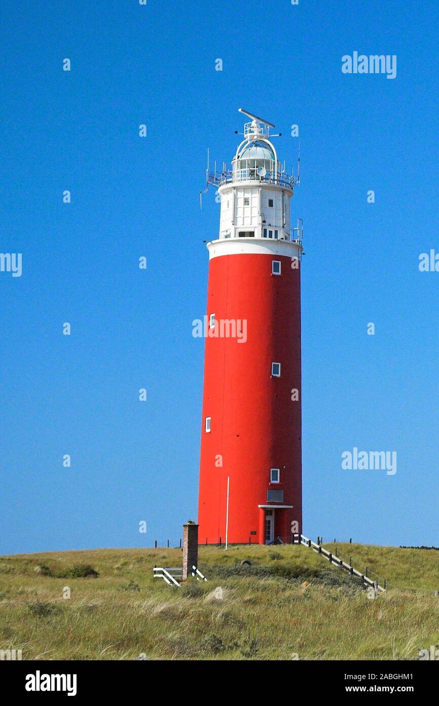 Europa, Niederlande, Holland, Insel Texel, Roter Leuchtturm, Westfriesische Inseln, West-Friesland, Stockfoto