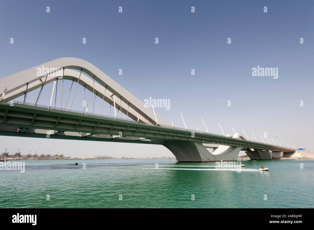 Sheikh Zayed Brücke von Zaha Hadid in Abu Dhabi VAE konzipiert Stockfoto