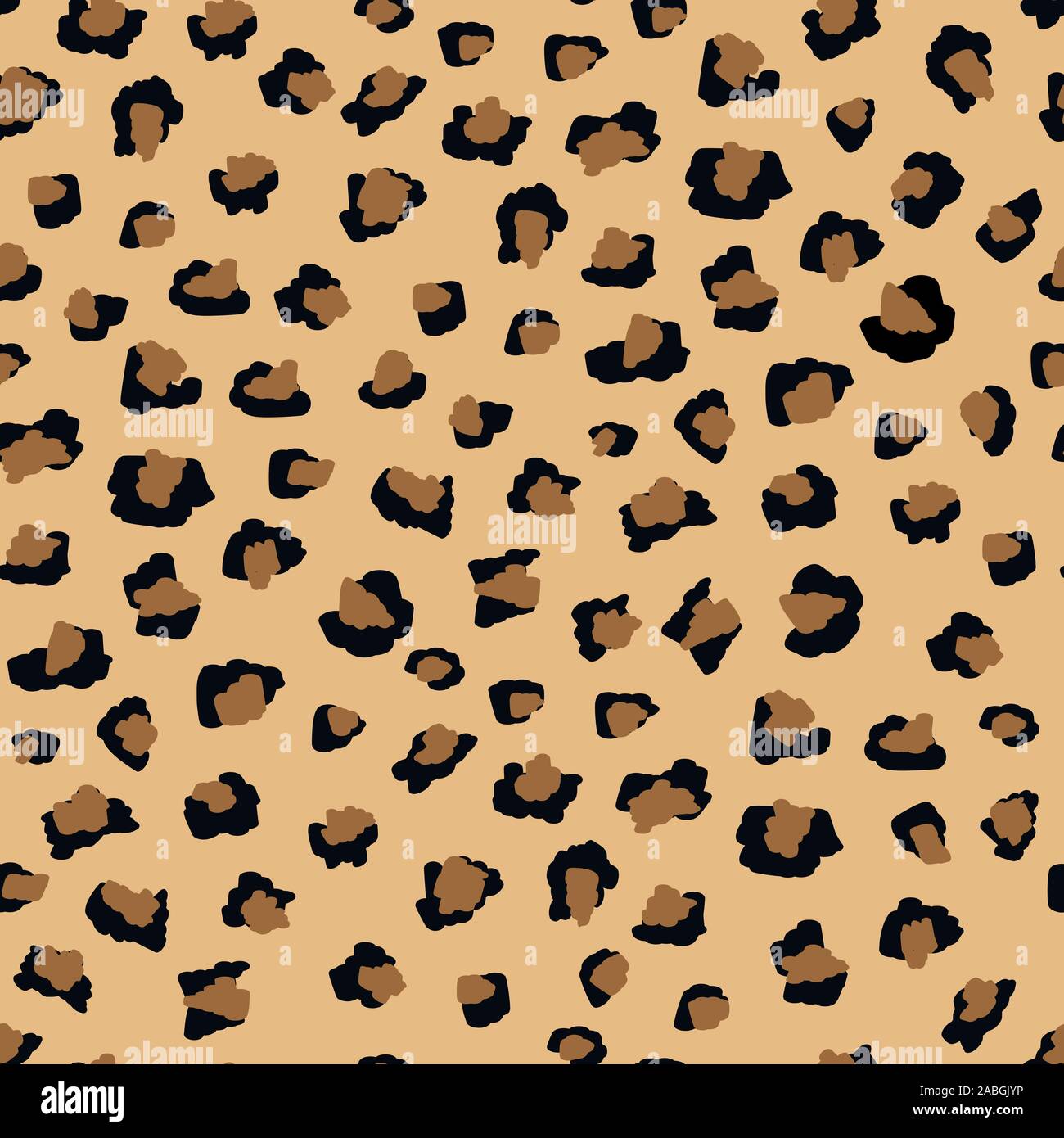 Leopard Skin, pelzigen pattern Design. Die nahtlose Vektor Illustration. Wilde Tier Hintergrund Nachahmung. Cat Cheetah Textur. Moderne Fell Mode. Stock Vektor