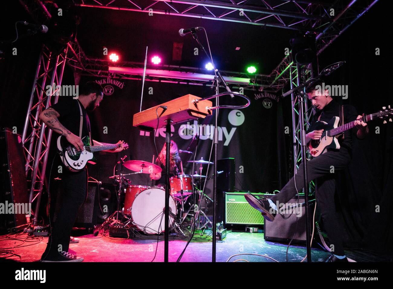 Newcastle/UK - 18. September 2019: Die Silly Walks Band live auf der Bühne in Newcastle Cluny Stockfoto